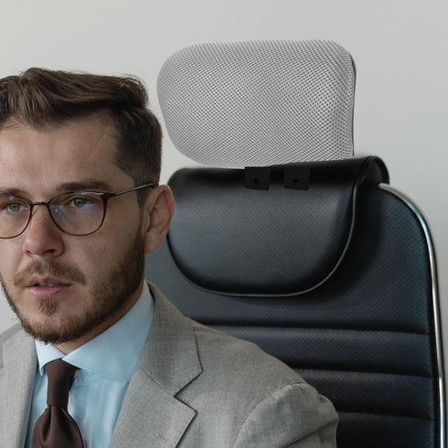 NUOBESTY Adjustable Mesh Headrest Attachment - Office Chair Neck Support Cushion for Universal Chairs