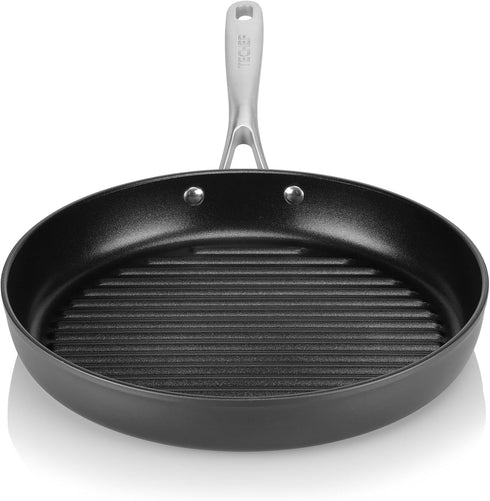 TECHEF Onyx Collection 12-inch Grill Pan - New Teflon Platinum Non-Stick Coating, Made in Korea