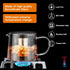 Glass Teapot 51oz/1500ml with Removable Stainless Steel Infuser Tea pot, Heatproof Borosilicate Glass Tea Make, Stovetop Safe Glass Tea Kettle for Loose and Blooming Leaf Tea by YMMIND
