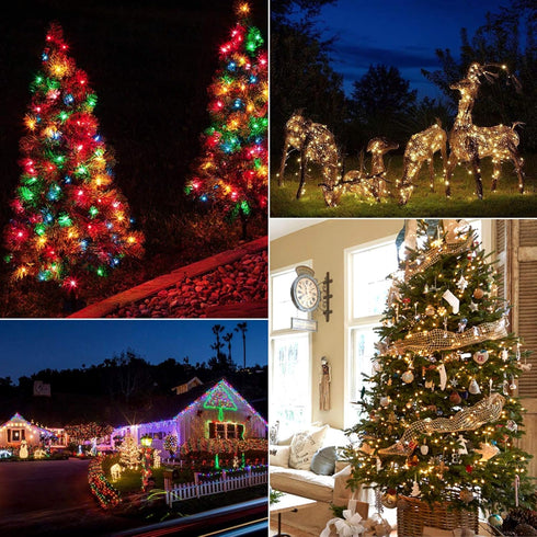 Battery Operated Christmas Lights, 2 Pack 18 Feet 50 LED Clear Mini String Lights with 8 Modes for Indoor Outdoor