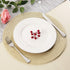 SHACOS Golden Glitter Round Braided Placemats, Set of 6 Bling Circle Place Mats for Holiday Party Wedding Shower (Gold)