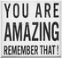 Inspirational Wooden Box Sign, You are Amazing Remember That Motivational Quote Desk Decor for Home Office Bedroom