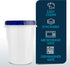 PLASTICPRO Food Storage Freezer Deli Containers Clear Bottom with Blue Top Twist on Lids Reusable, Stackable (32 oz 6
