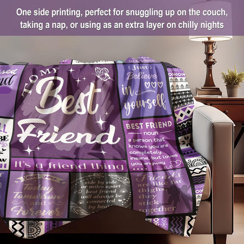 50x60in Best Friend Blanket Gifts, Best Friend Birthday Gifts for Women - Friendship Gift to My Best Friends, Bestie