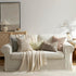 Purewish Pack 2 26x26 of Neutral Euro Sham Covers Boho Textured Dots Stripe Chenille Large Square Decorative Throw