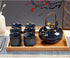 DUJUST Set 6, Set 1 6 1 Sets Japanese Tea for Kiln Altered Glaze Porcelain Tea with Teapot, Tea Cups & Tea Tray, Unique