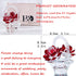 H&D HYALINE & DORA Crystal Red Rose Flower Basket, Collectible Figurines Ornaments for Home Decor Table Centerpiece