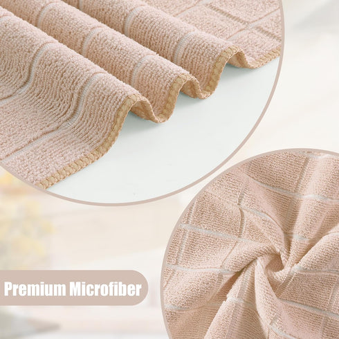Set, 20 Pack 28 16 Inch 12 12 Inch Homaxy Microfiber Kitchen Towels and Dishcloths Soft and Absorbent Dish Hand Towels
