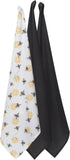 Kay Dee Designs 3-Piece Cotton Flour Sack Towel Set - 26 by 26-Inch, Queen Bee