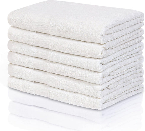 79404 25x50 Inches 25 50 Simpli-Magic Bath Towels, White, Towels for Pool, Spa, and Gym Lightweight and Highly
