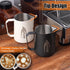 IKAPE 600ml Milk Frothing Pitcher, Stainless Steel Steaming Pitchers for Cappuccino Latte Art, 20 oz, Black