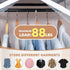 STORAGE MANIAC 2-Pack Hanging Garment Bag, Zipper Cover with Clear Window for Closet Storage of Dresses and Suits