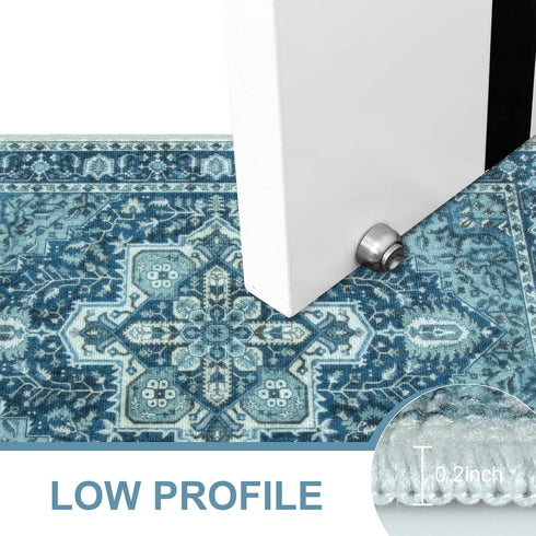 Collive Retro Indoor Door Mat, Non-Slip Washable Large Size Doormat, Low-Pile Front Door Rug for Entryway 32" x 48"