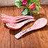 Japanese Soup Spoons Set of 5, Pink Ceramic Spoon for Soup, Ramen, Pho, Gravy, Cake, Oatmeal, Chaos, Dumplings,Salad