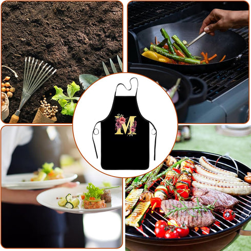 Monogrammed Gifts for Women, A-Z Initial Aprons for Cooking, Baking