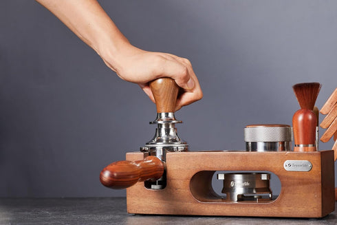 54mm Tamper Replacement for Breville - Adjustable Depth Stainless Steel and Solid Wood Coffee Tamper for Home Barista