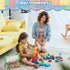 Sanwuta 6 Packs Waterproof Toy Storage Bags, PVC Organizing Bags with Zipper for Board Games, Building Blocks, Puzzles,