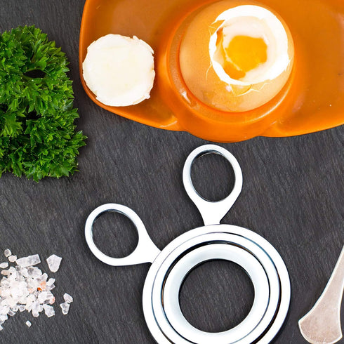 Boao 2 Pieces Stainless Steel Egg Topper Cutter for Boiled Egg Shell Scissors Opener Kitchen Tool
