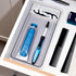 madesmart Dental Tray Drawer Organizer with Drying Stone, Clear Plastic Organizer for Toothbrush, Dental Floss, Water