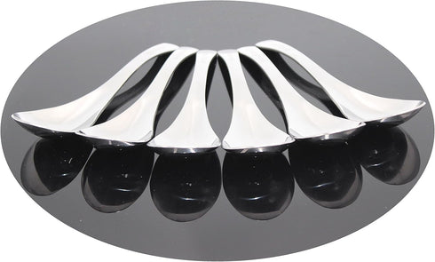 Set of 6-6.5 x1.8 Inches Functional Heavy-Weight Stainless Steel Soup Spoons Table Spoons with Modern Look Excellent Shape (6)