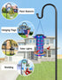 76 Inch 5 XDW-GIFTS Bird Feeder Pole for Outdoor, Shepherds Hooks Heavy Duty Garden Pole for Hanging Plant Basket