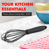 Chef Craft Premium Silicone Wire Cooking Whisk, 10.5 inch, Black