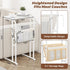Olldide C-Shaped End Table with Storage Bag, Side Table for Living Room Bedroom, Slide Under Couch Sofa TV Trays Desk