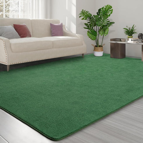 5x8 FlyDOIT Area Rugs for Bedroom Living Room, Green Super Soft Comfy Thickened Memory-Foam Indoor Carpets, Modern
