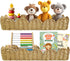Rattan Nursery Book Shelf, Woven Scalloped wall Shelves, Wicker Hanging Storage Basket,