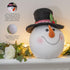 Ornativity Snowman Head Tree Topper, Xmas Holiday Decor, 10" Winter Snow Man Topper Ornament for Christmas Tree
