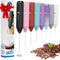 Powerful Milk Frother Handheld Foam Maker, Mini Whisk Drink Mixer for Coffee, Cappuccino, Latte - Black