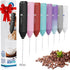 Powerful Milk Frother Handheld Foam Maker, Mini Whisk Drink Mixer for Coffee, Cappuccino, Latte - Black