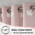 84 Inches Grommet 52 84 Inch MYSKY HOME Pink Curtains for Girls Bedroom Long Blackout Nursery Curtains Double Layer Pom