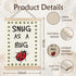 12x16 Inch YTRGI Snug as a Bug Nursery Wall Art Decor, Nursery Wall Decor, Cute Ladybug Insect Poster Hanger Frame