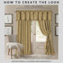 Elrene Home Fashions Mia Jacquard Scroll Blackout Valance - 52" x 19", Gold