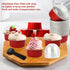 BAKINGPAK 50PCS Mini Aluminum Pans with Lids, 4OZ Baking Cups, Disposable Ramekins, Red Mini Cake Pans for Birthday