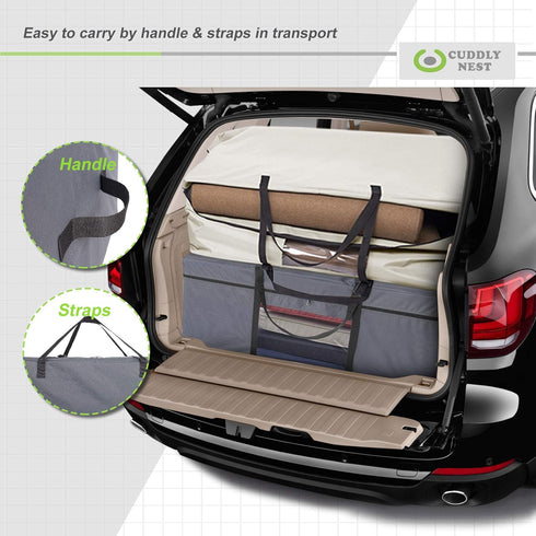 Folding Mattress Storage Bag, Heavy Duty Carry Case for Tri-Fold Guest Bed Mattress (Fits 6" TWIN & TWIN XL mattress)