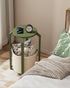 TB01BOG092 TUTOTAK Small Side Table, Round End Table, Night Stand, Bedside Table, Sofa Table with Storage Basket