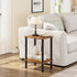 2-Tier TB01BB040 TUTOTAK End Table with Charging Station, Side Table with USB Ports and Outlets, Nightstand, Storage