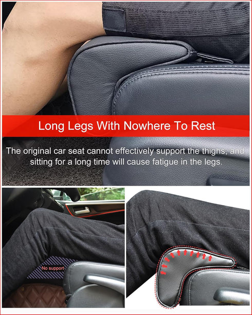 Car Leg Extender Leg Support for Driving, Car Front Seat Thigh Extender Support Cushions, Adjustable