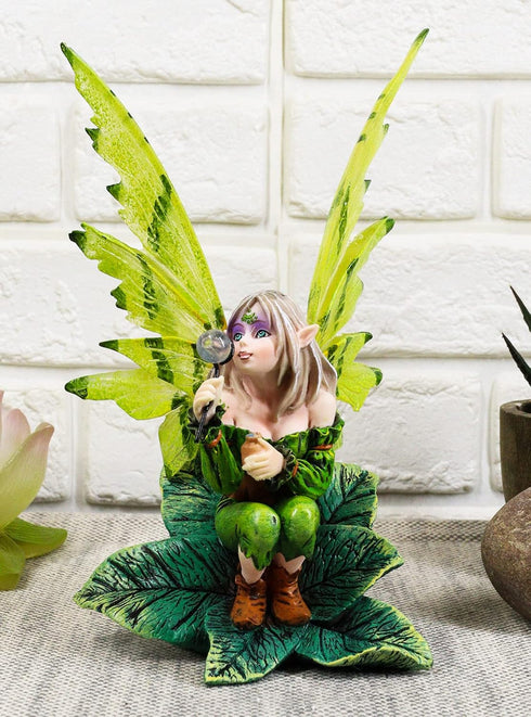 Ebros Mythical Goddess Green Earth Pixie Dust Fairy Statue, 6" Tall Whimsical Tribal Gaia Faerie Sculpture