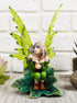 Ebros Mythical Goddess Green Earth Pixie Dust Fairy Statue, 6" Tall Whimsical Tribal Gaia Faerie Sculpture