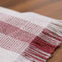 72 Inch Rosey Red Striped Table Runner Long for Dining Table, Console Tables , Entryway Decor - Natural Cotton Tassle /