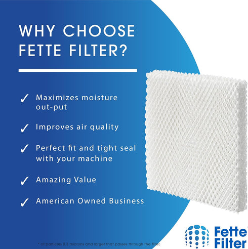 Fette Filter - Filter T Humidifier Wicking Filters for Honeywell HFT600T HFT600PDQ, Includes 2 Filters