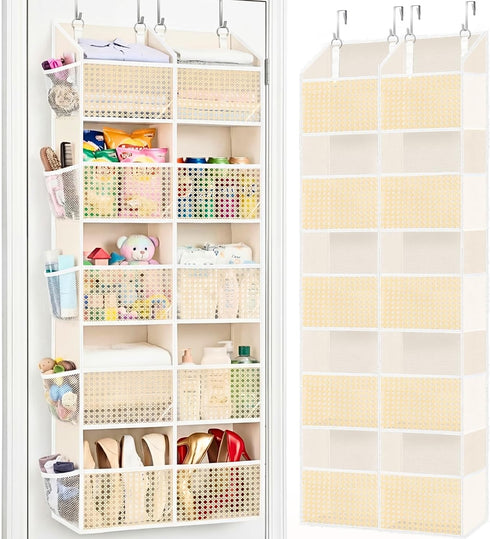 Over The Door Organizer 5 Tiers, Extra Large Behind Door Storage of