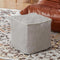 Louis Donn Unstuffed Storage Pouf Ottoman Cover 45x45 Cotton Linen DIY Decorative