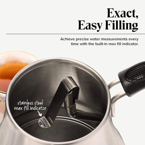 Gooseneck Electric Kettle with Temperature Control & Presets, 1L Stainless Steel Tea & Pour Over Coffee Kettle