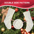 Pack of 2, 18" Unique Ivory White Knit Christmas Stockings, Style 2