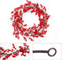 8.9FT (1) Lulu Home Red Berry Garland, Flexible Artificial Christmas Holly Berry Vine, Winter Berry Garland for Mantle