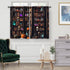 2 Set 28"x36" Worltoldb Vintage Bookshelf Kitchen Curtains Cafe Curtains for Bathroom Dining Room Living Room Pocket
